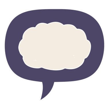 retro tarzında karikatür bulut ve konuşma balonu