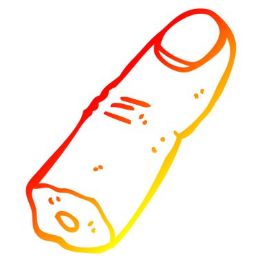 sıcak degrade çizgi çizim karikatür kesilmiş parmak