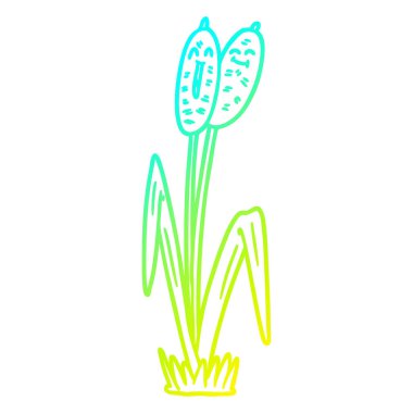 soğuk degrade çizgi çizim karikatür bulrush