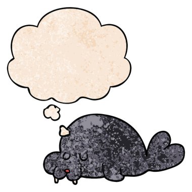 karikatür mors ve grunge doku desen stil düşünce balonu