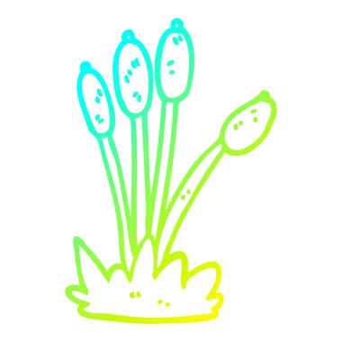 sazlık soğuk degrade çizgi çizim karikatür yatak