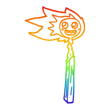 gökkuşağı degrade çizgi çizim karikatür yanmış maç