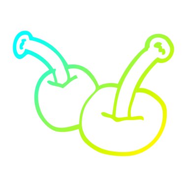 soğuk degrade çizgi çizim karikatür kiraz