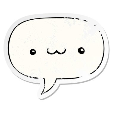 mutlu karikatür ifade ve konuşma balonu sıkıntılı etiket