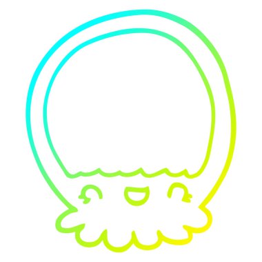 soğuk degrade çizgi çizim karikatür denizanası