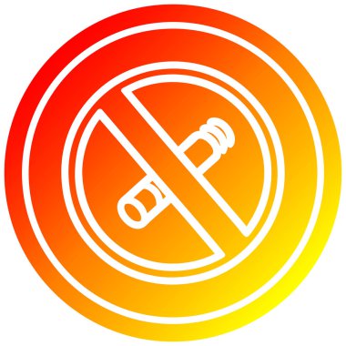 sıcak degrade spektrumda sigara dairesel