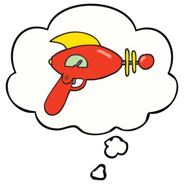 karikatür ışın silah ve düşünce balonu