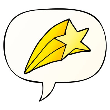 çizgi film çekim yıldız ve konuşma balonu pürüzsüz degrade tarzında