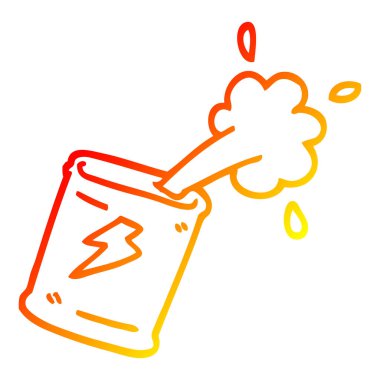 sıcak degrade çizgi çizim karikatür soda olabilir