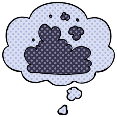 çizgi film bulutu ve çizgi roman tarzında düşünce balonu