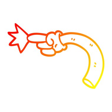 sıcak degrade çizgi çizim karikatür işaret eli