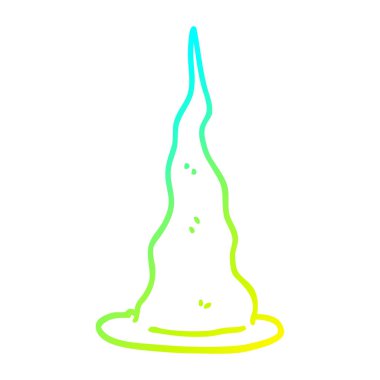 soğuk degrade çizgi çizim karikatür cadı şapka