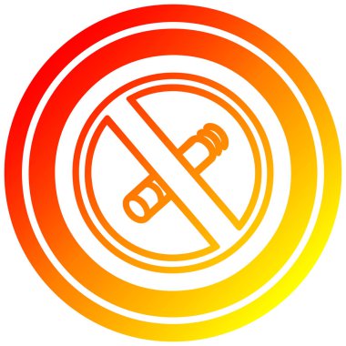 sıcak degrade spektrumda sigara dairesel