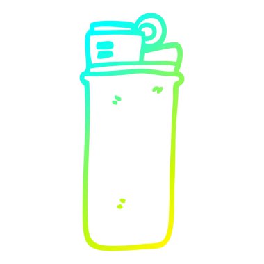 soğuk degrade çizgi çizim karikatür tek kullanımlık çakmak