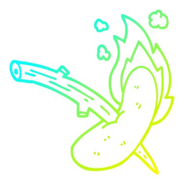 soğuk degrade çizgi çizim karikatür sosisli