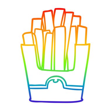 gökkuşağı gradyan çizgi çizim abur cubur kızartması