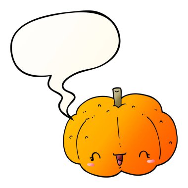 karikatür kabak ve konuşma balcı pürüzsüz degrade tarzında