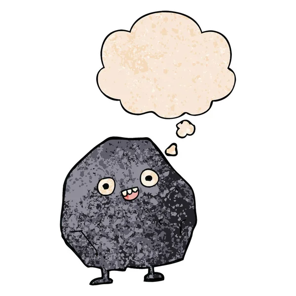 Grunge doku desen tarzı karikatür rock ve düşünce balonu — Stok Vektör