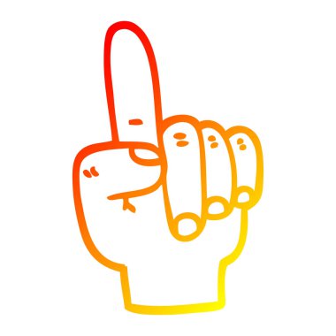 sıcak degrade çizgi çizim karikatür işaret eli