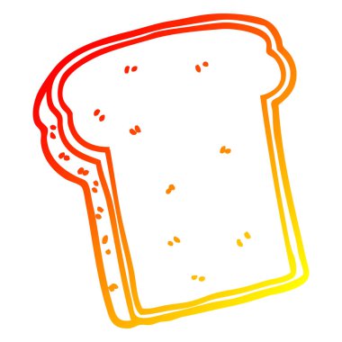 sıcak degrade çizgi ekmek karikatür dilim çizim