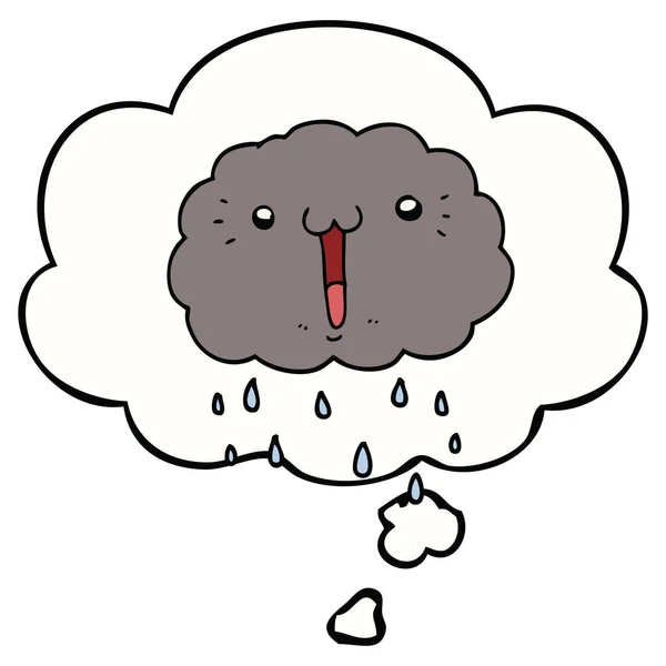 Cartoon-Wolke und Gedankenblase — Stockvektor