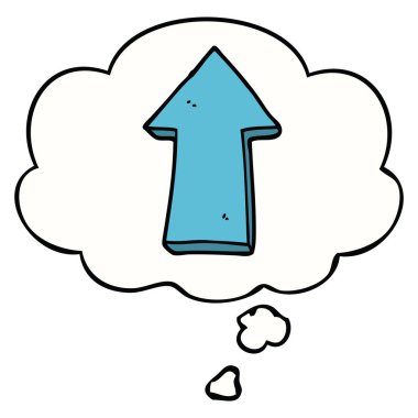 karikatür ok ve düşünce balonu