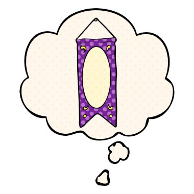 çizgi film regal afiş ve çizgi roman tarzında düşünce balonu