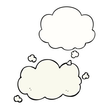 karikatür bulut ve düşünce balonu