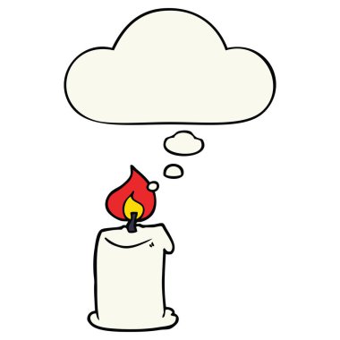 karikatür mum ve düşünce balonu