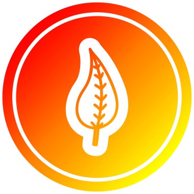 sıcak degrade spektrumda doğal yaprak dairesel