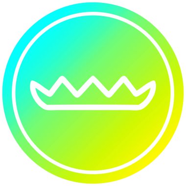 soğuk degrade spektrumda basit yapraklar dairesel