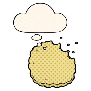 çizgi film bisküvi ve çizgi roman tarzında düşünce balonu