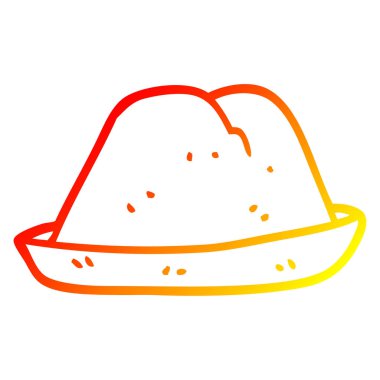 sıcak degrade çizgi çizim karikatür şapka