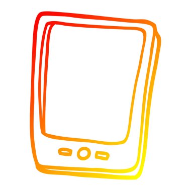 sıcak degrade çizgi çizim karikatür modern mobil