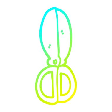 soğuk degrade çizgi çizim karikatür kapalı makas