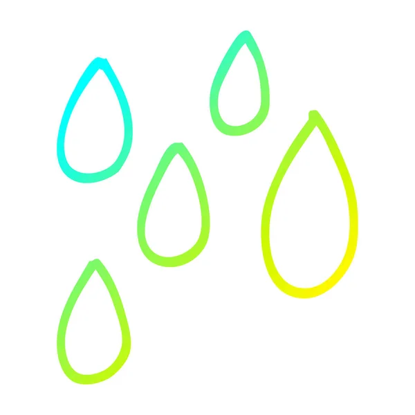Linea gradiente freddo disegno fumetto verde vernice goccioline — Vettoriale Stock