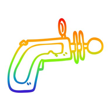 gökkuşağı gradyan çizgi çizim karikatür ışın tabancası