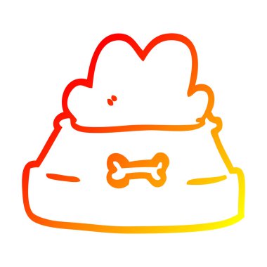 sıcak degrade çizgi çizim karikatür pet kase