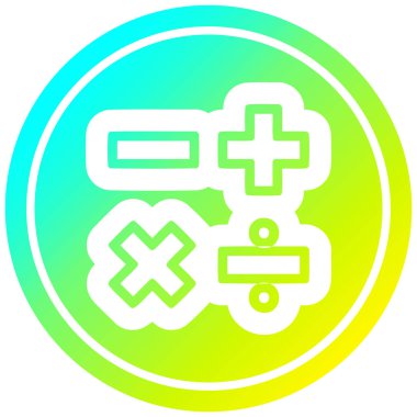 soğuk degrade spektrumda matematik sembolleri