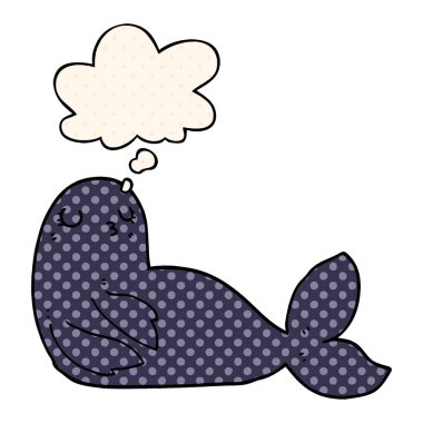 çizgi film mühür ve çizgi roman tarzında düşünce balonu