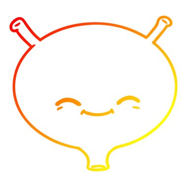 sıcak degrade çizgi çizim karikatür mesane