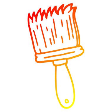 sıcak degrade çizgi çizim karikatür boya fırçası