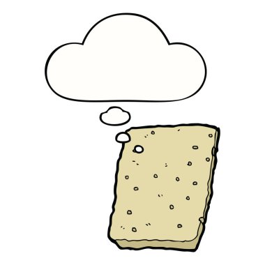 karikatür bisküvi ve düşünce kabarcık