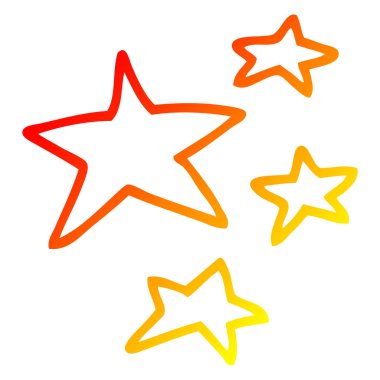 sıcak degrade çizgi çizim karikatür yıldız