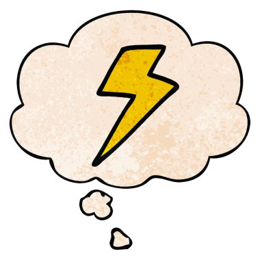 karikatür yıldırım ve grunge doku patt düşünce kabarcık