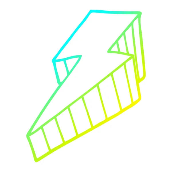 Studený gradient čára kresba kresba dekorativní blesk — Stockový vektor