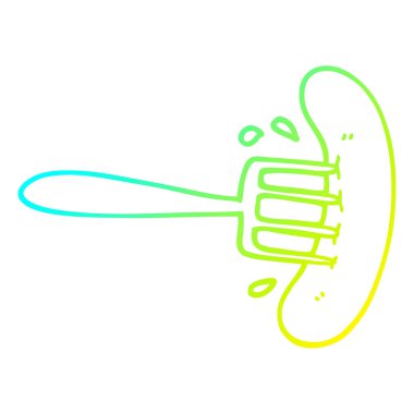 soğuk degrade çizgi çizim karikatür sosisli