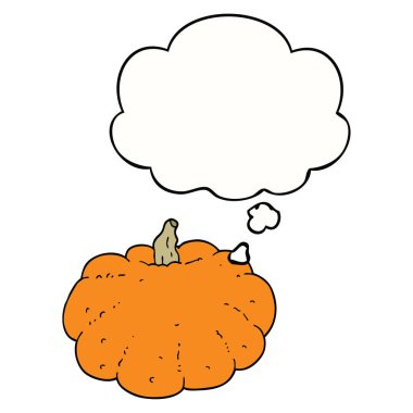 karikatür kabak ve düşünce balonu