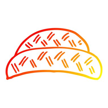 sıcak degrade çizgi çizim karikatür şapka