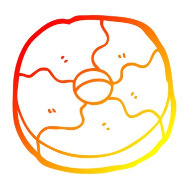 sıcak degrade çizgi çizim karikatür bisküvi